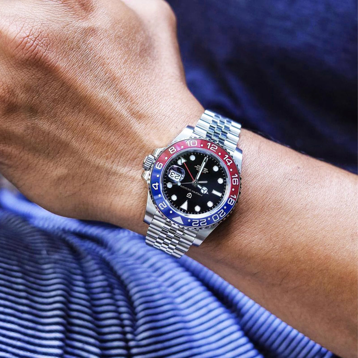 Automatic 40MM Date 100M Waterproof Stainless Steel Sapphire Glass Men Watch D77662
