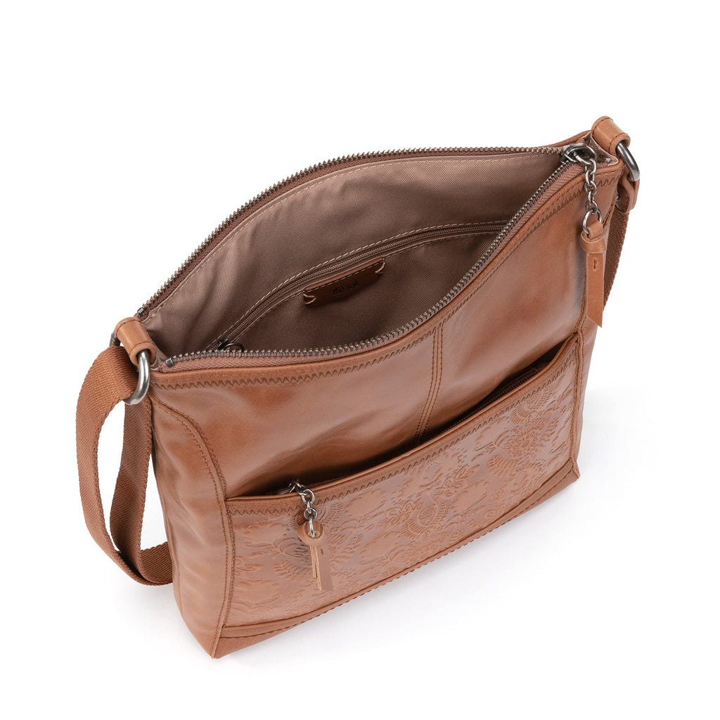 Leather Crossbody Purse with Zipper Closure K259