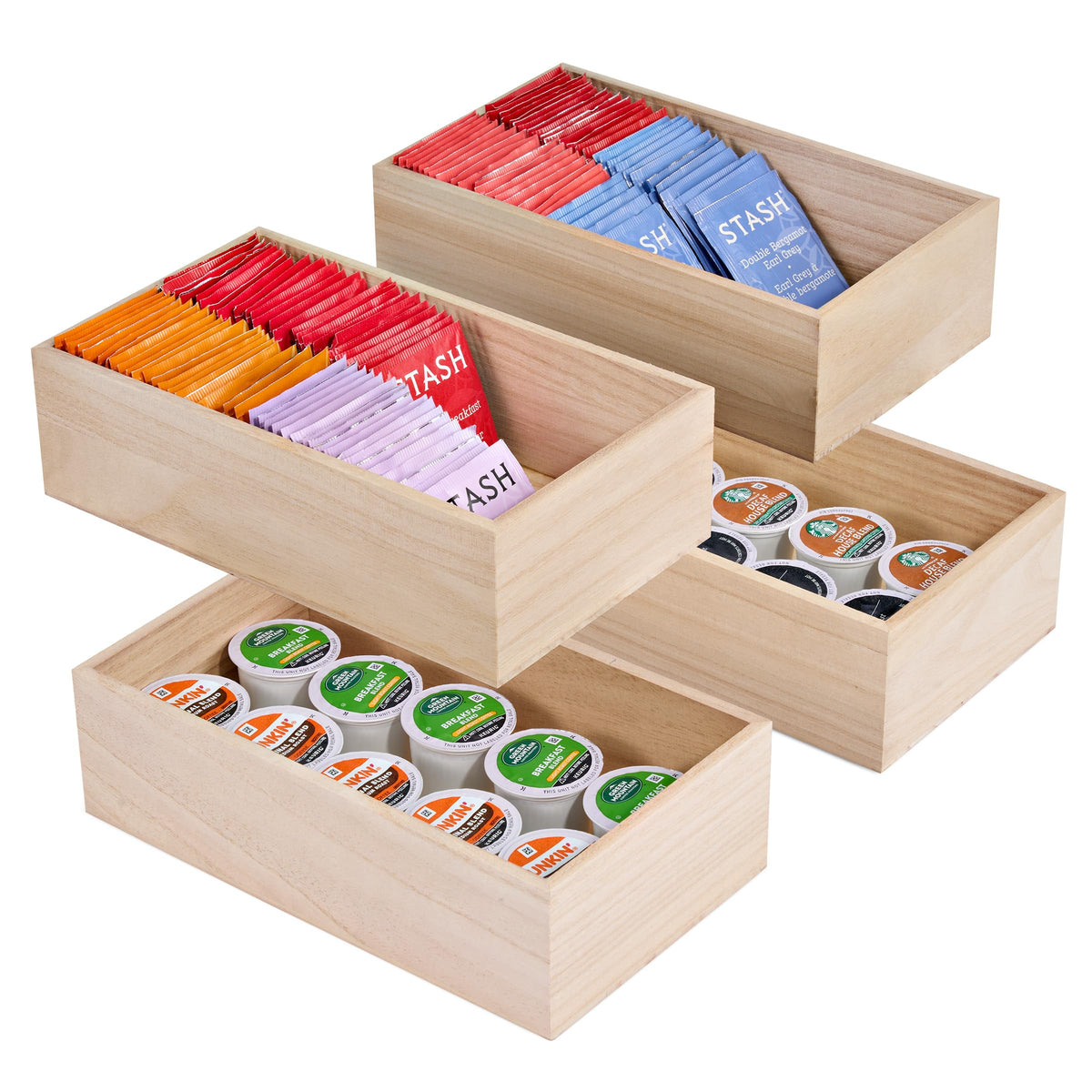 Unfinished Wooden Boxes 4 Pack I6690