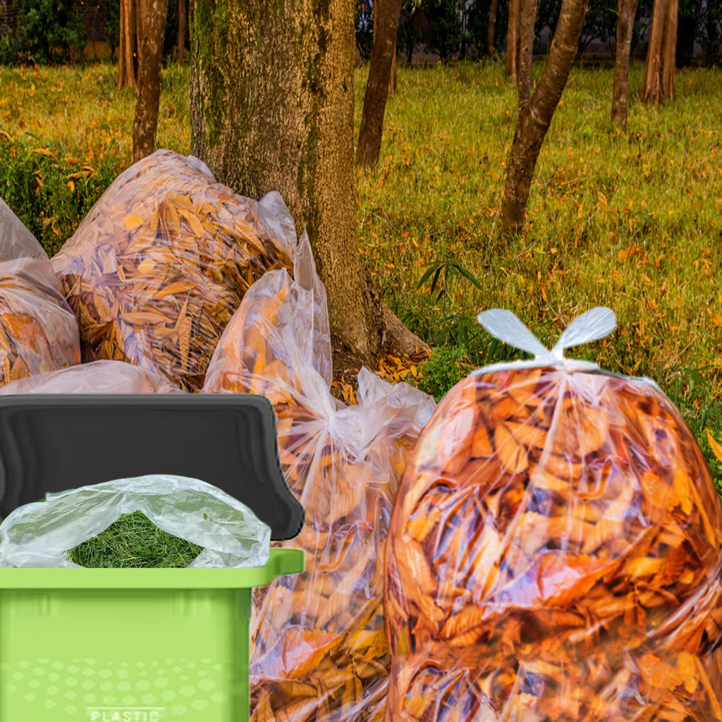 40-45 Gallon Clear Heavy Duty Plastic Trash Bags, 125 Count N592