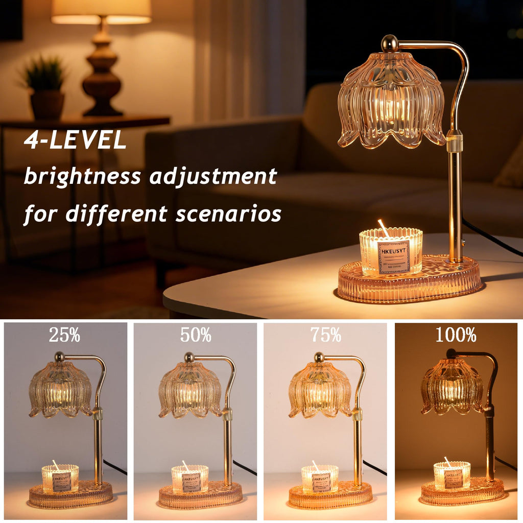 Amber Dimmable Height Adjustable Candle Warmer Lamp E765917