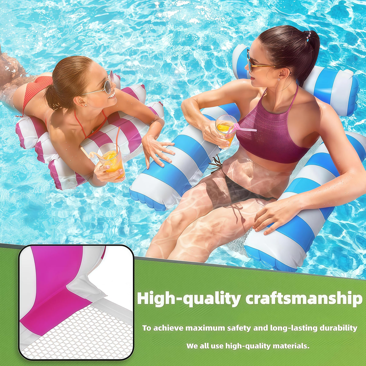 3 Pack Inflatable Pool Float Chair N144