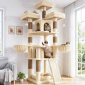 70 Inch Beige Cat Tower with Scratching Post F736952