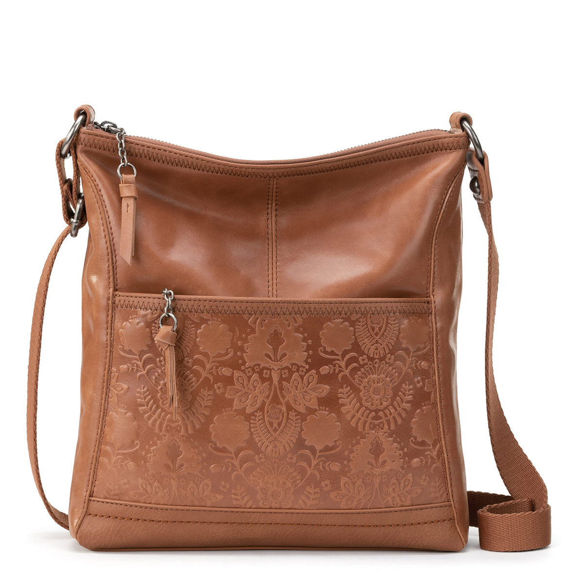 Leather Crossbody Purse with Zipper Closure K259