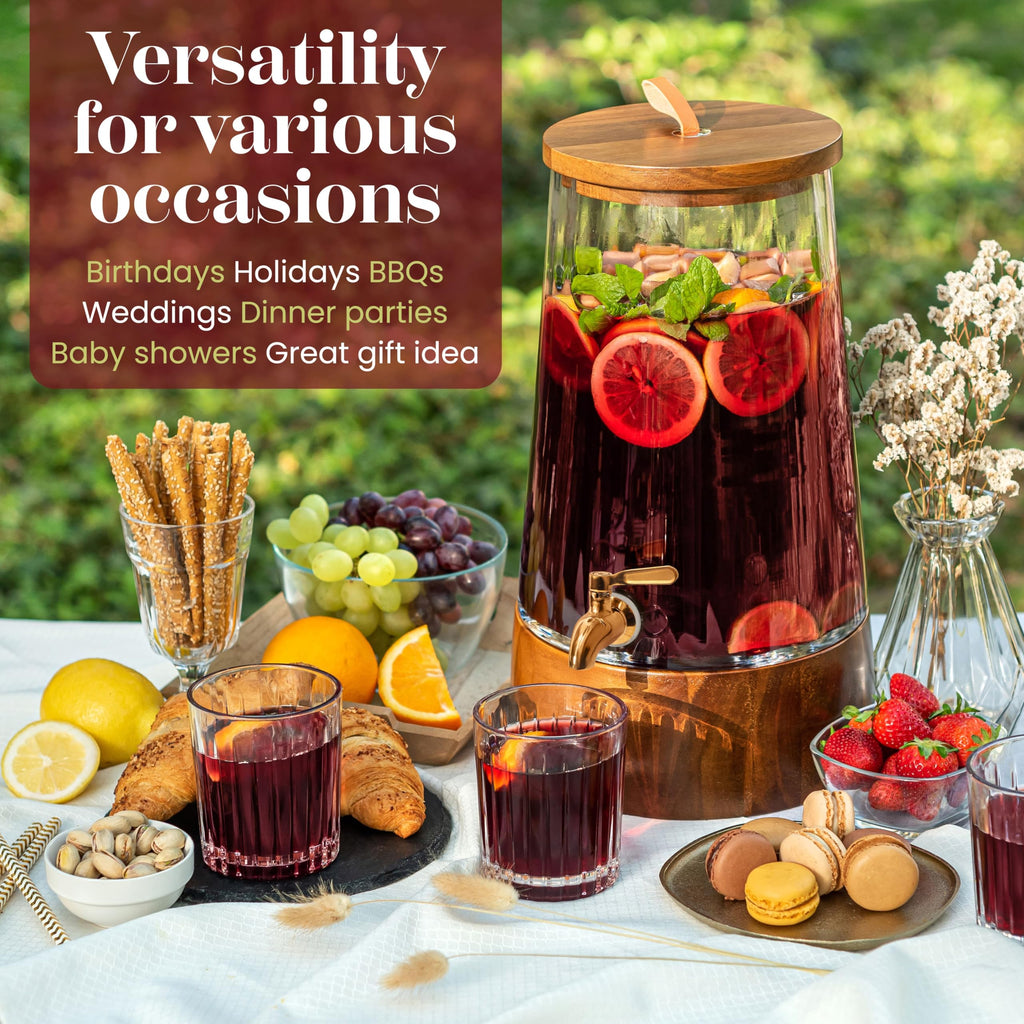Glass Drink Dispenser with Spigot X78735