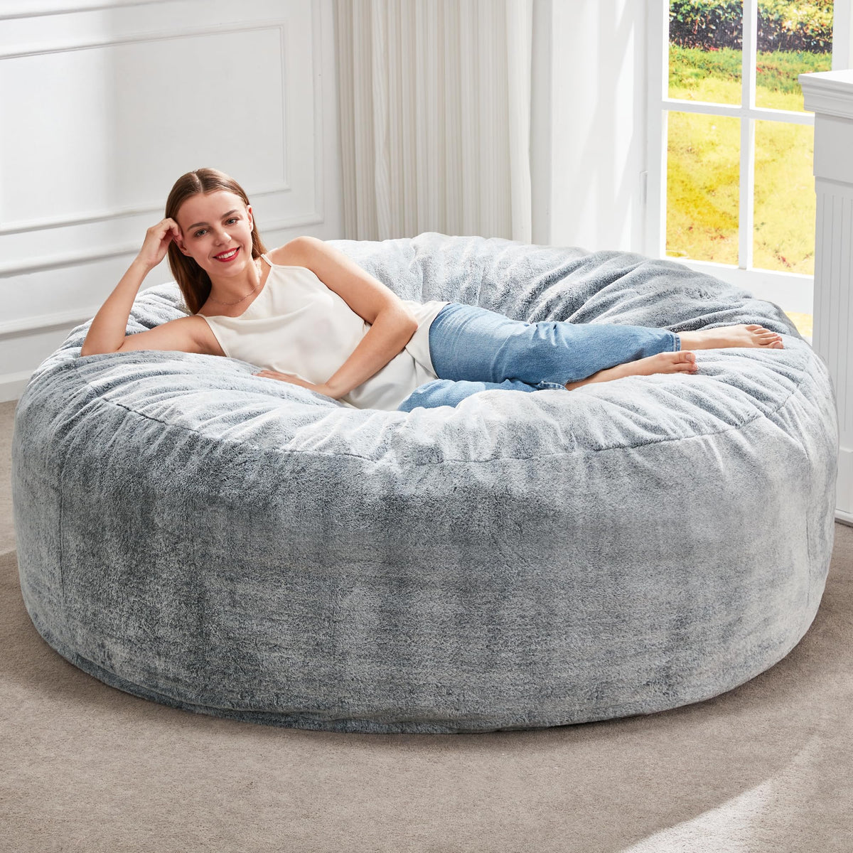 Grey 5FT Bean Bag Chair U899733