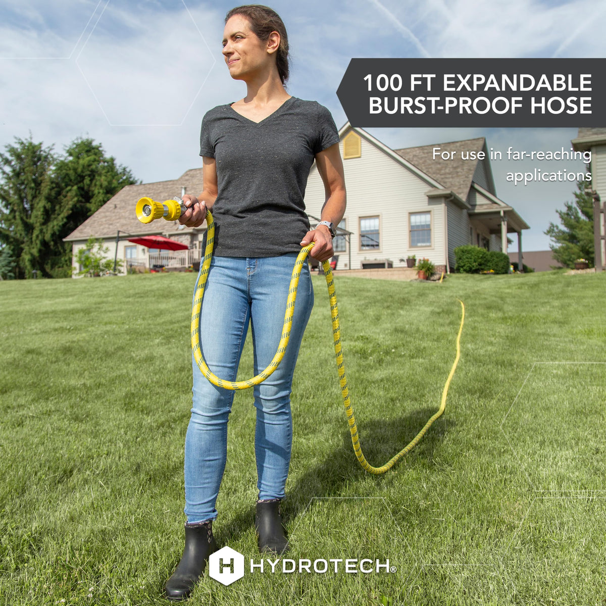 100 ft Max Flow Garden Hose, 3/4 in Diameter C8973