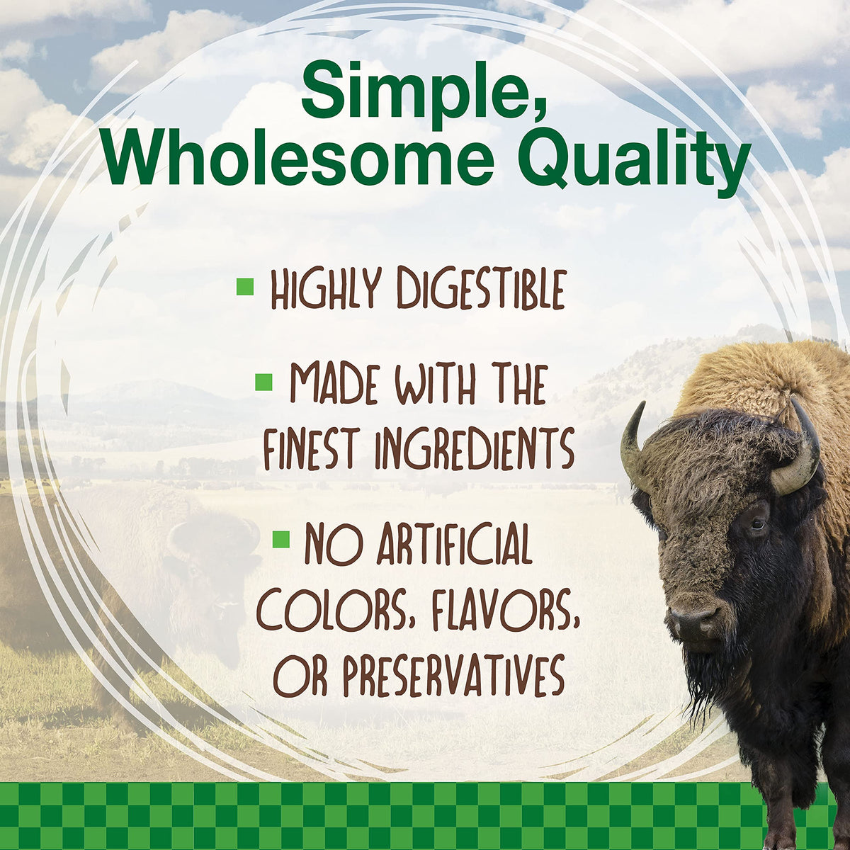 Bison Flavor Medium Dog Treats 2 Count E42629