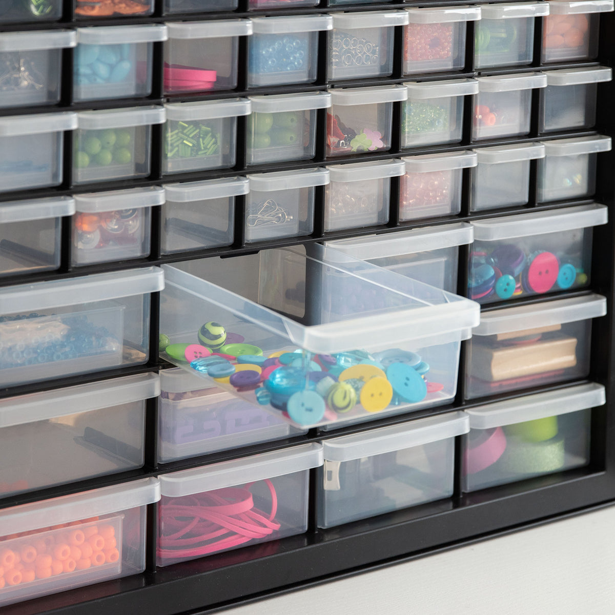Black 44-Drawer Small Parts Storage Cabinet U380