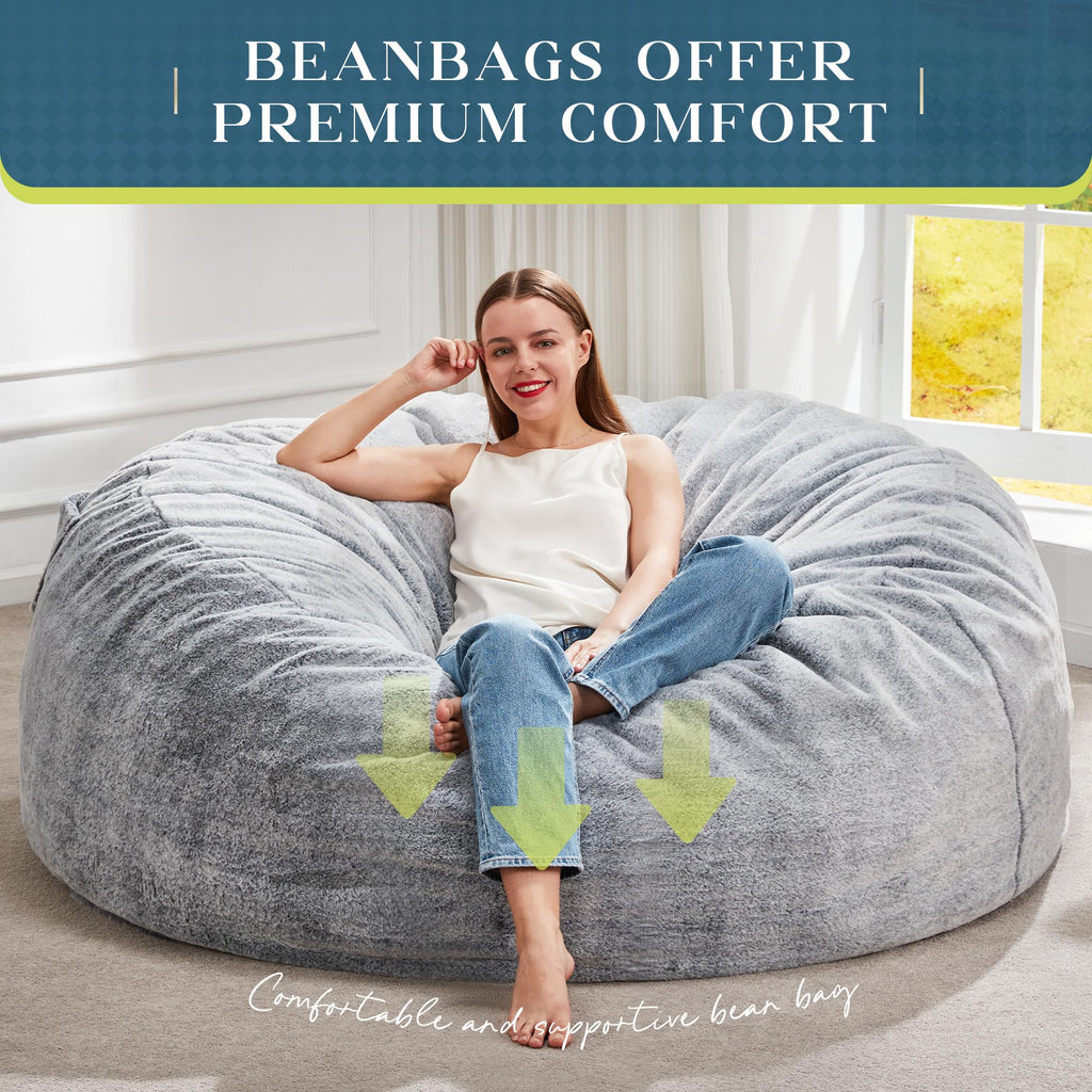 Grey 5FT Bean Bag Chair U899733