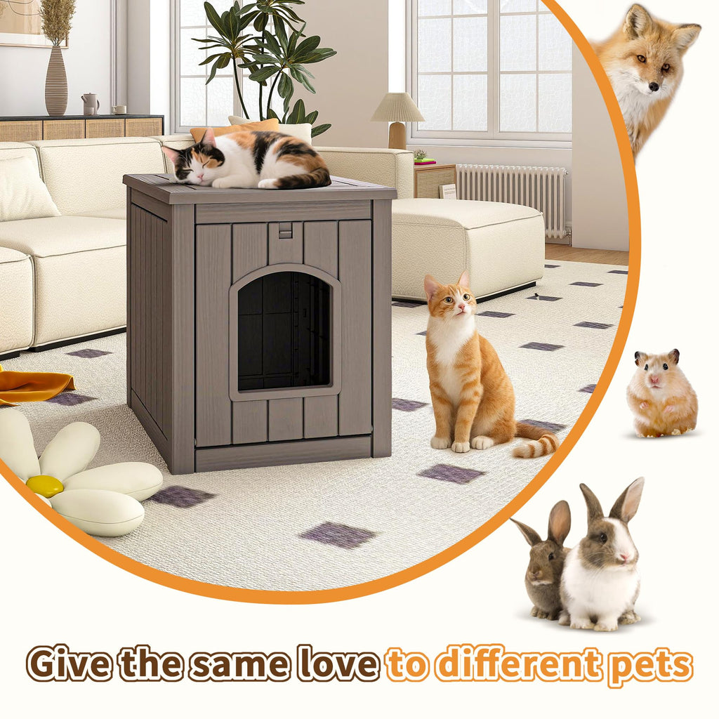 Gray Outdoor Cat House P5771